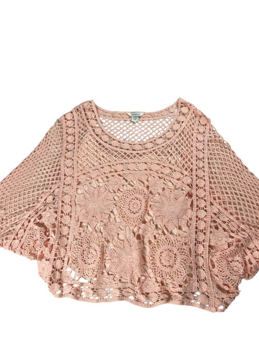 Sundance Crochet Lace Pullover Oversized Top Size XL - Picture 10 of 16